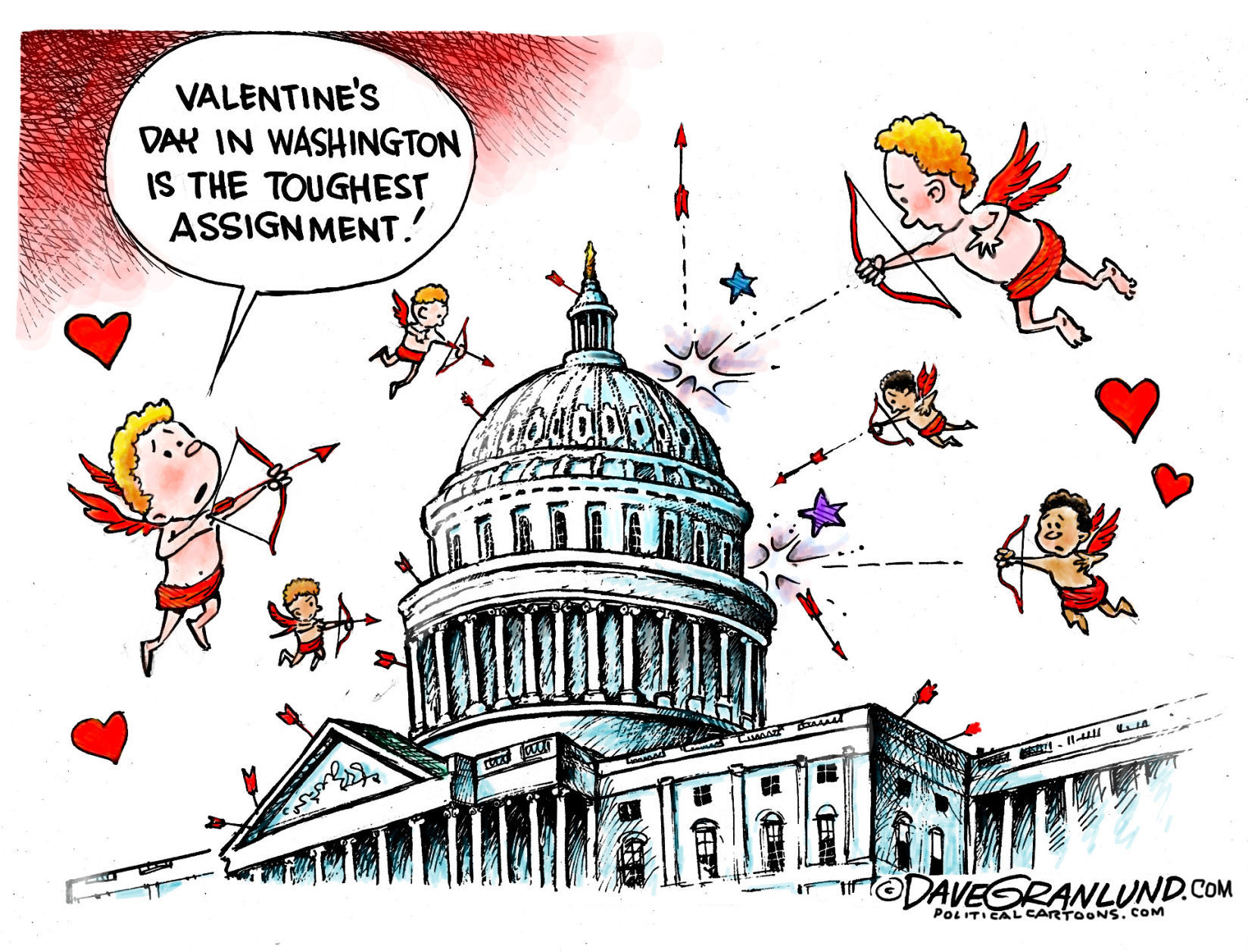 Cupids on Capitol Hill by Dave Granlund, Politicalcartoons.com